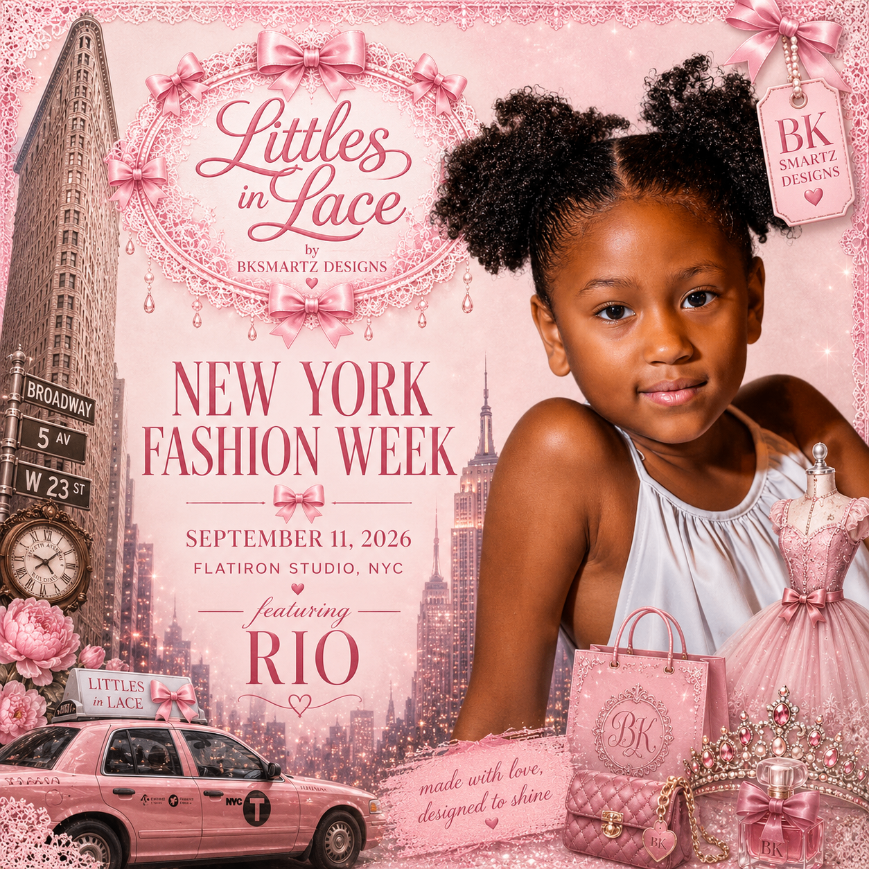 Littles in Lace flyer featuring Rio